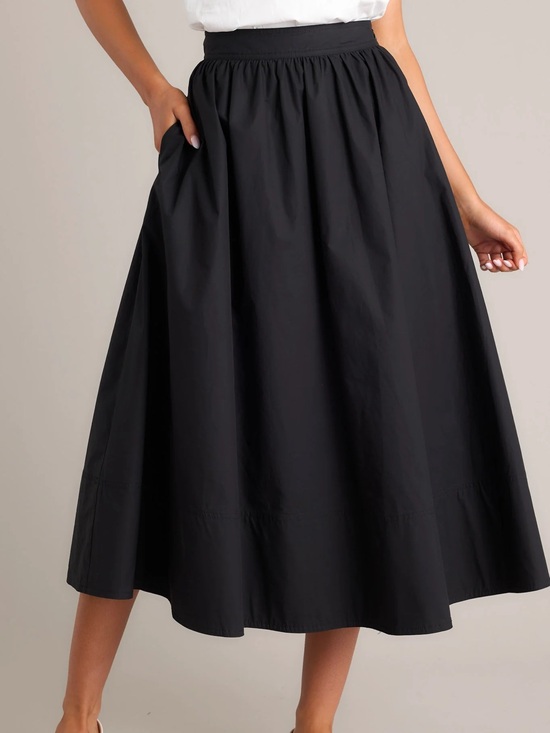 Dresses & Skirts - One Left! ❤️ NEW! Retro Full Pleated Black Midi Skirt